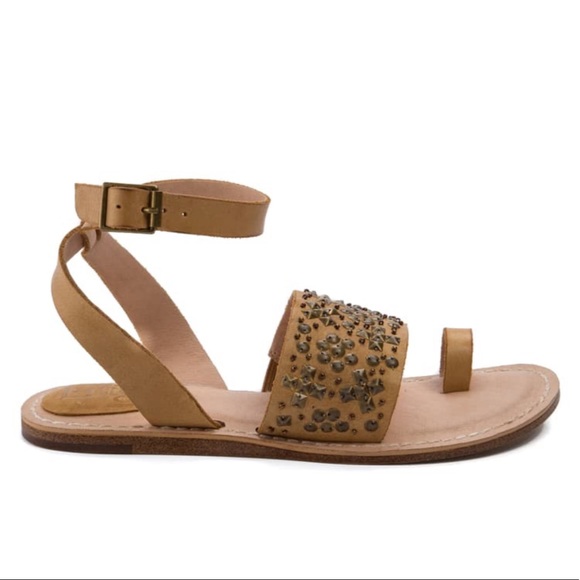 🌼Embellished Leather Ankle Strap Sandal🌼 - Picture 3 of 13